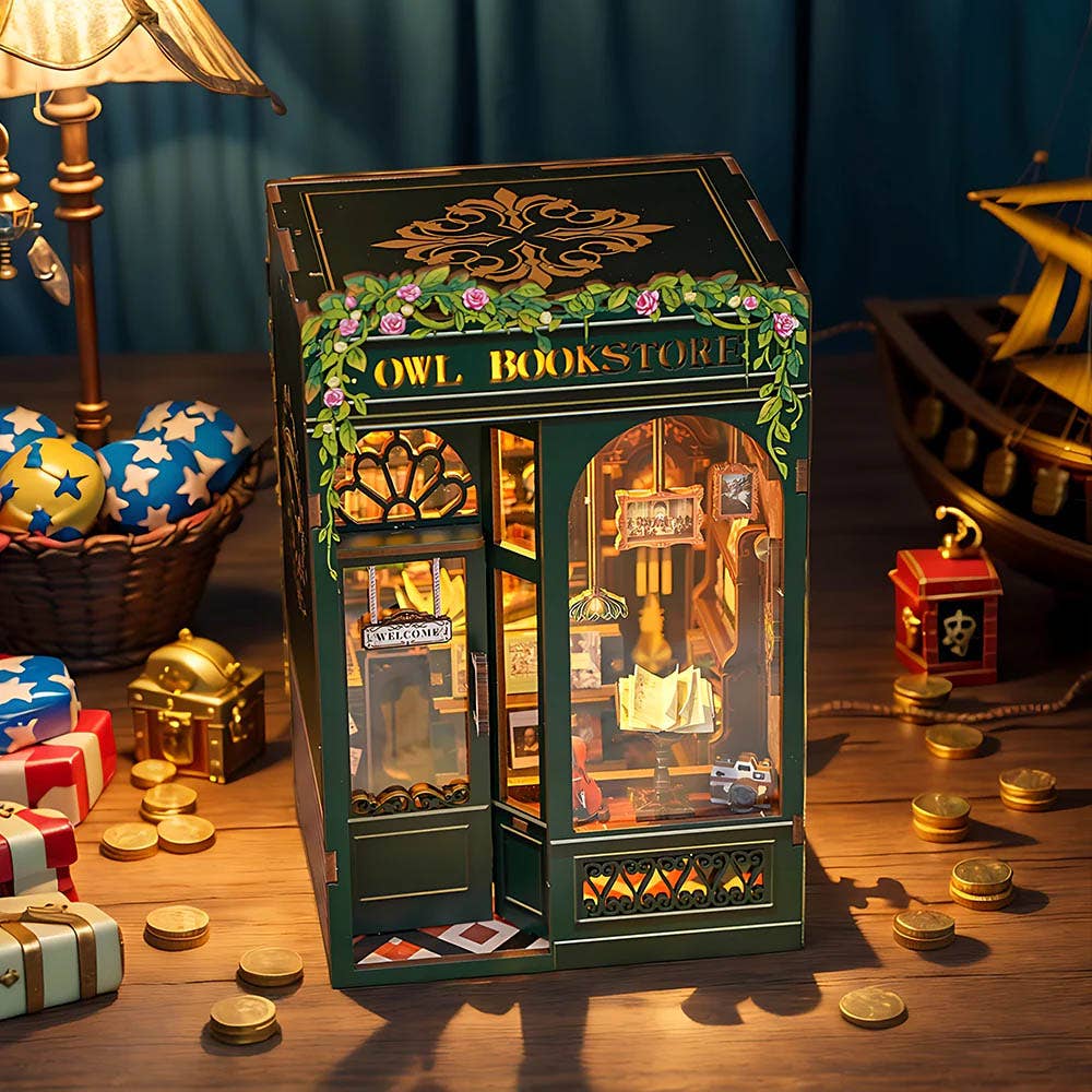 DIY Book Nook kit - Owl Bookstore