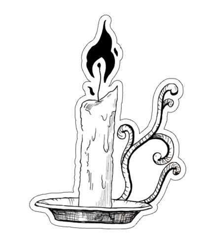 Black Flame Vinyl Sticker