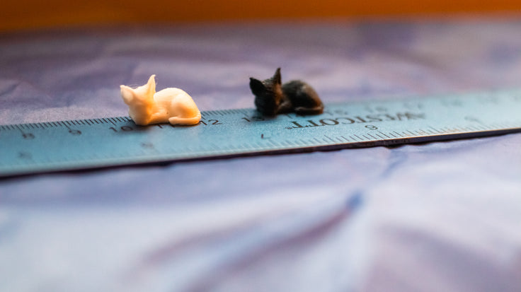 Mini Sphinx Cat — 3D Printed Miniature | 1:24 Scale
