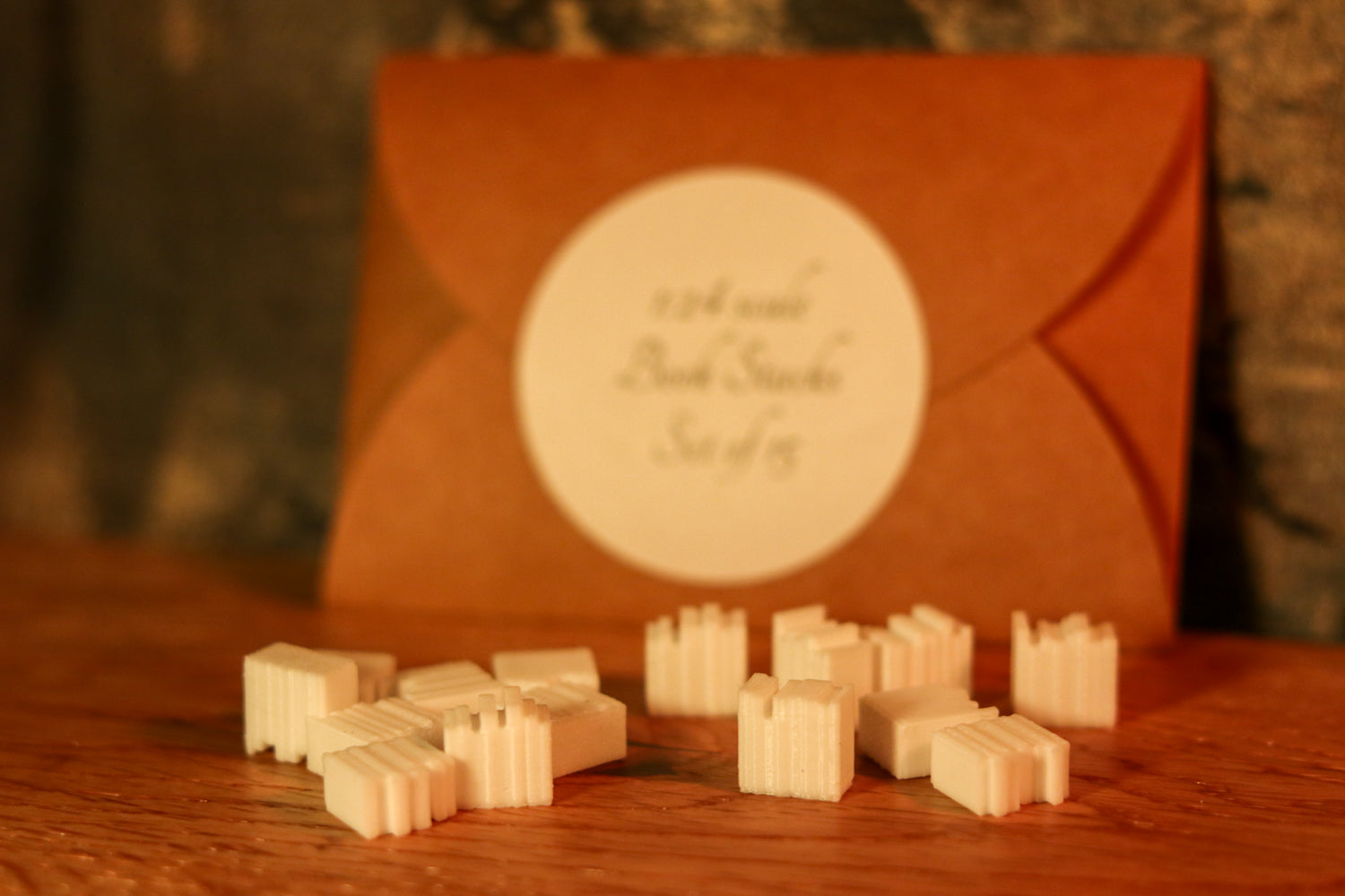 Miniature Book Stacks — 1:24 Scale | 3D Printed | Set of 15