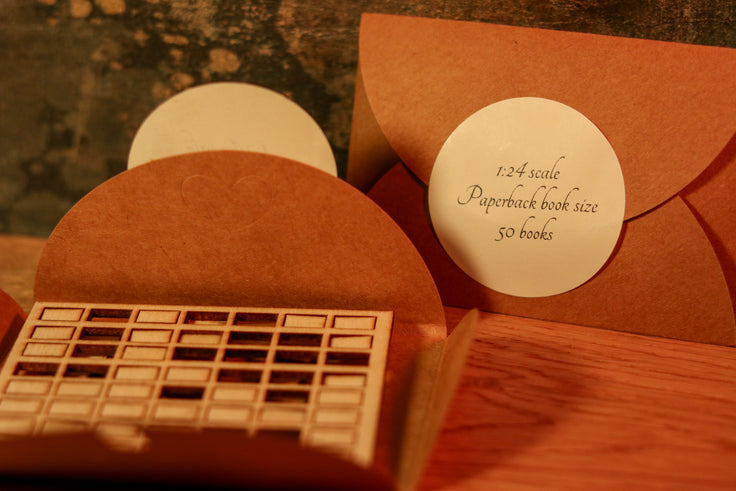 Miniature Paperback Books — 1:24 Scale | Laser Cut MDF | Set of 50