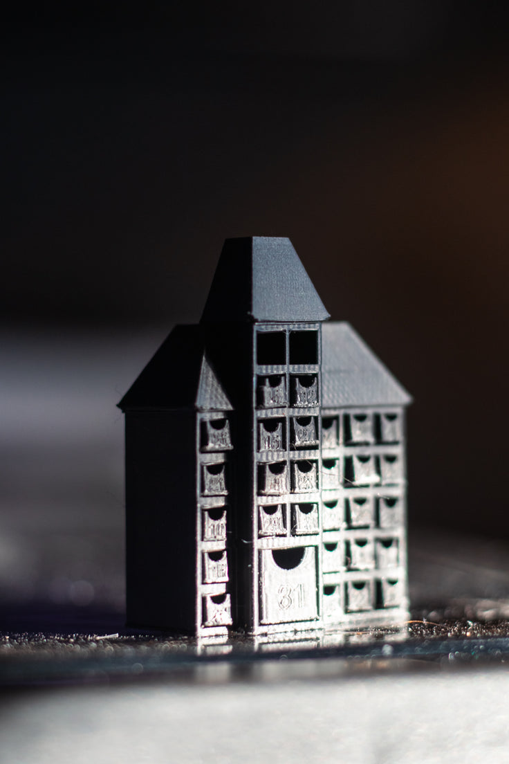 Spooky Halloween Advent Calendar Miniature, Gothic Haunted Dollhouse with Opening Drawers