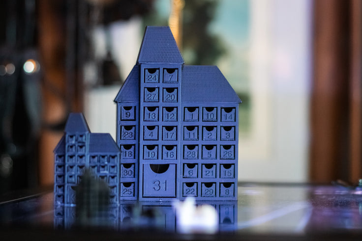 Spooky Halloween Advent Calendar Miniature, Gothic Haunted Dollhouse with Opening Drawers