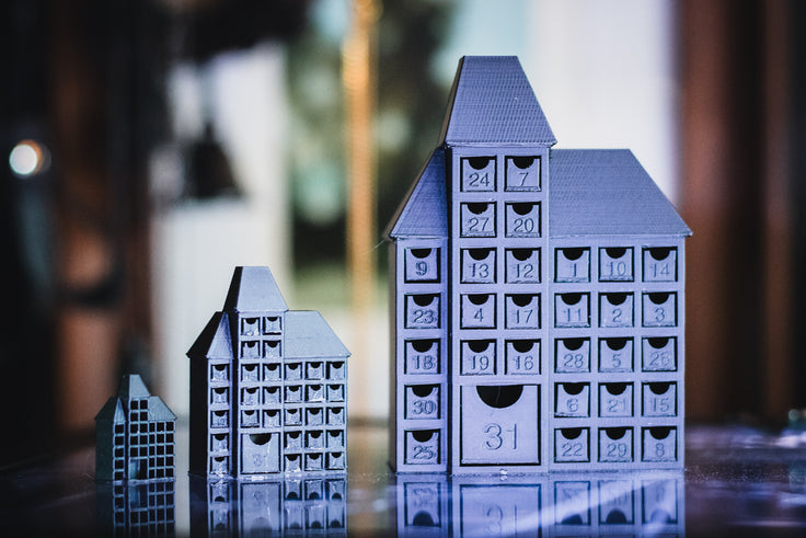 Spooky Halloween Advent Calendar Miniature, Gothic Haunted Dollhouse with Opening Drawers