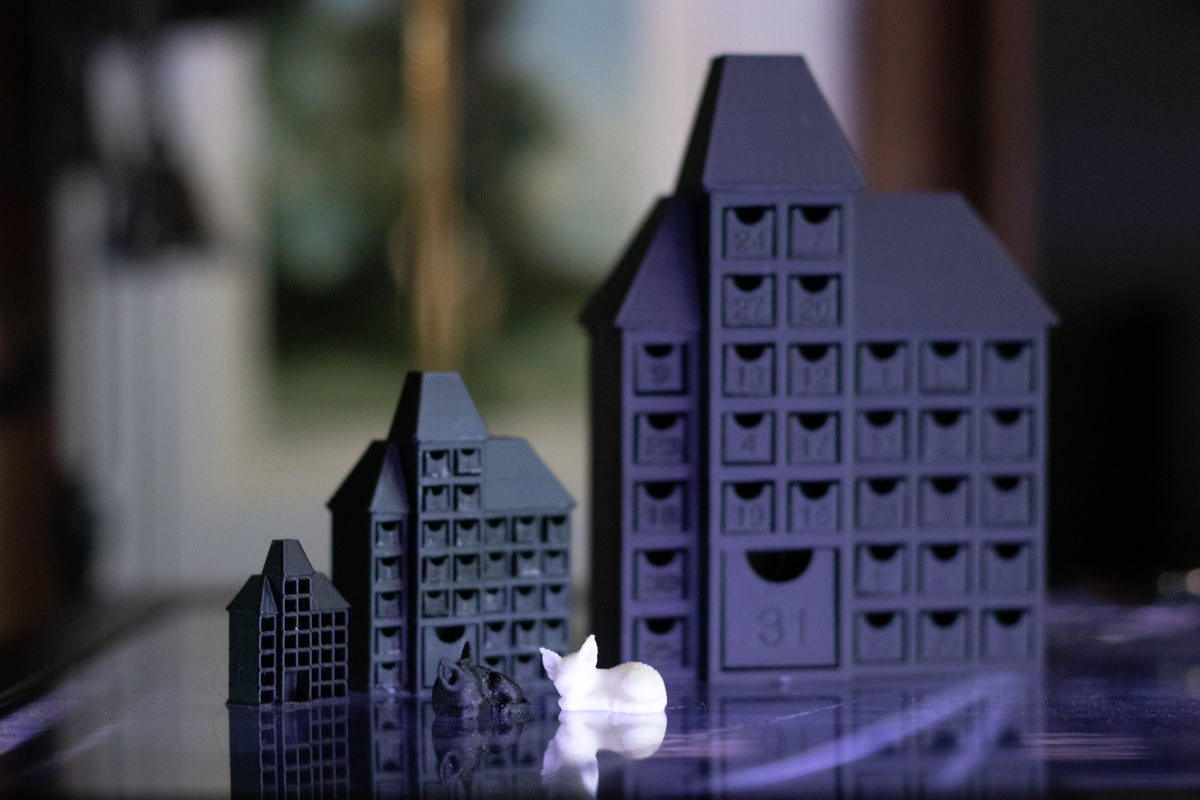 Spooky Halloween Advent Calendar Miniature, Gothic Haunted Dollhouse with Opening Drawers