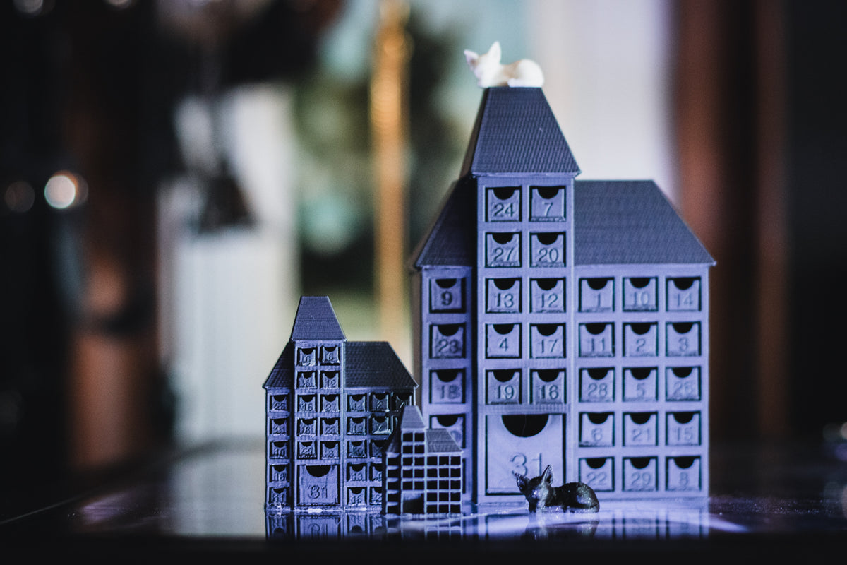 Spooky Halloween Advent Calendar Miniature, Gothic Haunted Dollhouse with Opening Drawers