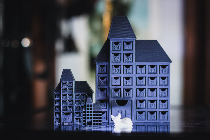 Spooky Halloween Advent Calendar Miniature, Gothic Haunted Dollhouse with Opening Drawers