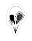 Ravens Flowers Vinyl Sticker