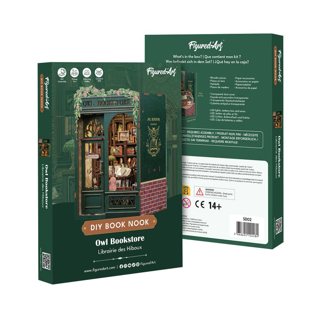 DIY Book Nook kit - Owl Bookstore